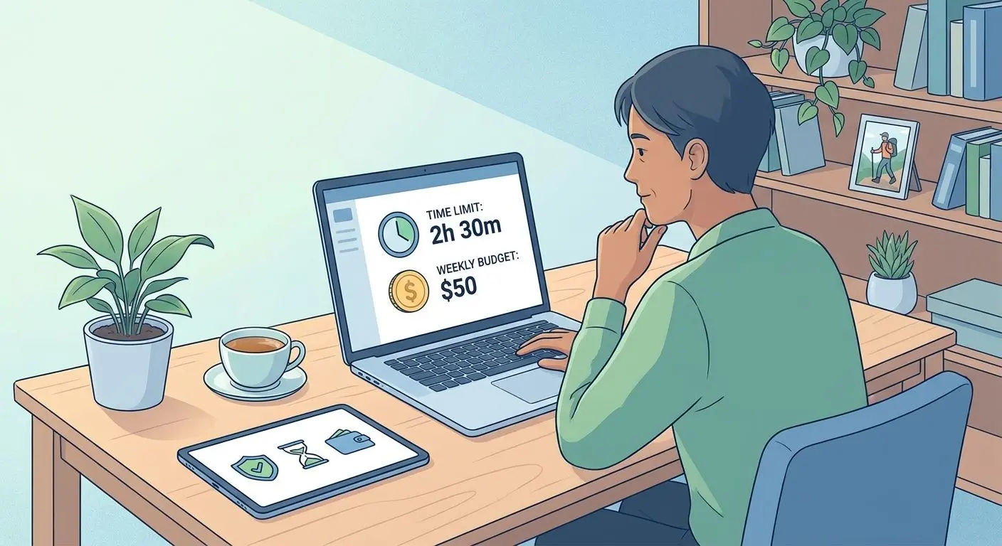 Herramientas de control con límites de tiempo y dinero