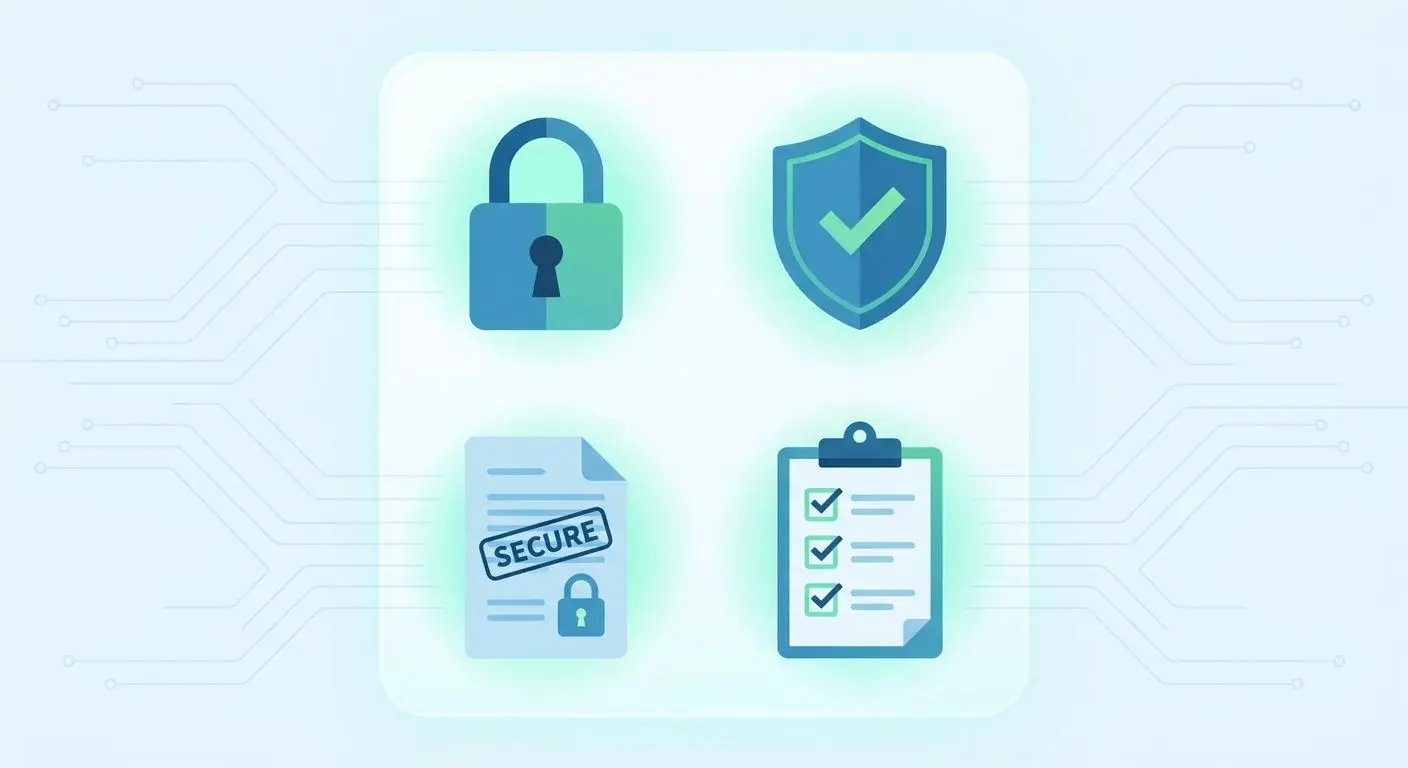 Iconos de seguridad para proteger cuenta y datos